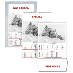 Calendrier personnalisable fabriqué en France 6 feuillets Anna