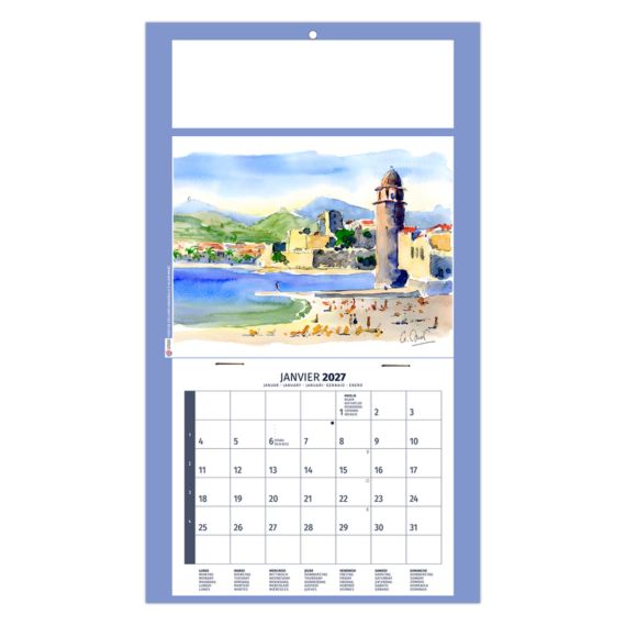 Calendrier personnalisable fabriqué en France 1 Vue Émilie