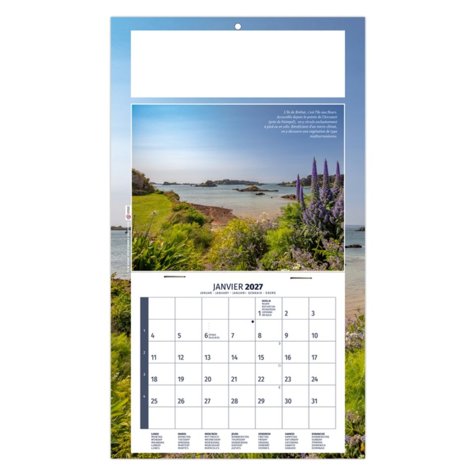 Calendrier personnalisable fabriqué en France 1 Vue Esteban