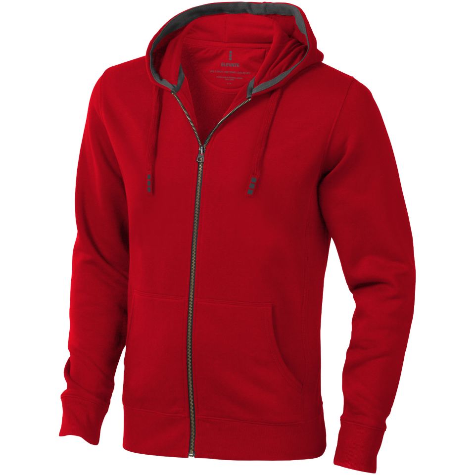 Sweater publicitaire capuche full zip Arora Elevate 300 g/m2