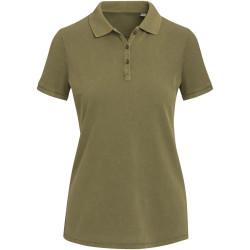 Polo publicitaire délavé pour femme Calgary de 200 g/m2