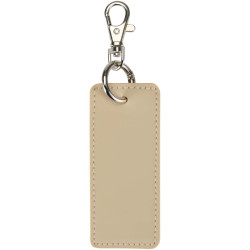 Porte-clés publicitaire rectangulaire à breloques en matériaux recyclés certifié GRS Resi Plus