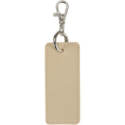 Porte-clés publicitaire rectangulaire à breloques en matériaux recyclés certifié GRS Resi Plus