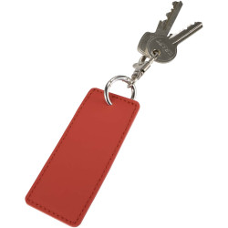 Porte-clés publicitaire rectangulaire à breloques en matériaux recyclés certifié GRS Resi Plus
