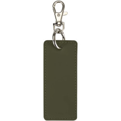 Porte-clés publicitaire rectangulaire à breloques en matériaux recyclés certifié GRS Resi Plus