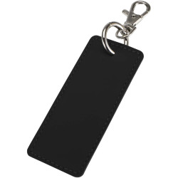 Porte-clés publicitaire rectangulaire à breloques en matériaux recyclés certifié GRS Resi Plus