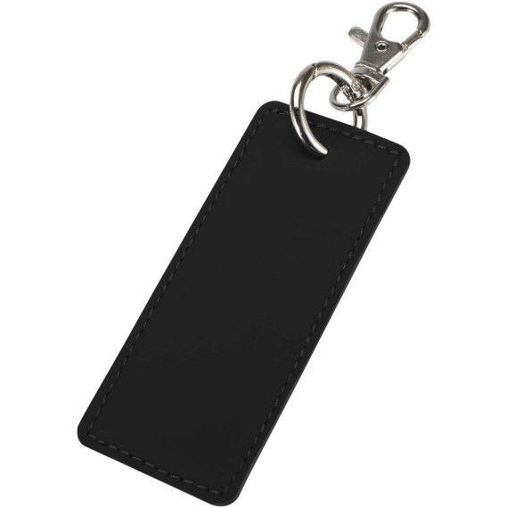 Porte-clés publicitaire rectangulaire à breloques en matériaux recyclés certifié GRS Resi Plus