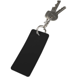 Porte-clés publicitaire rectangulaire à breloques en matériaux recyclés certifié GRS Resi Plus