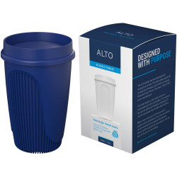 Gobelet publicitaire Alto POP de 350 ml avec couvercle 360°