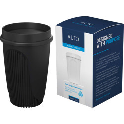 Gobelet publicitaire Alto POP de 350 ml avec couvercle 360°