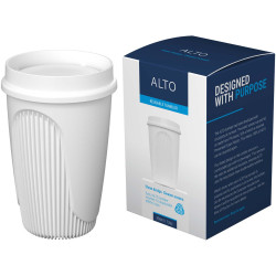 Gobelet publicitaire Alto POP de 350 ml avec couvercle 360°