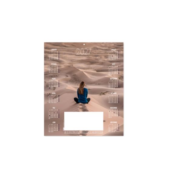 Calendrier publicitaire personnalisable fabriqué en France Estampe Murale Yoga