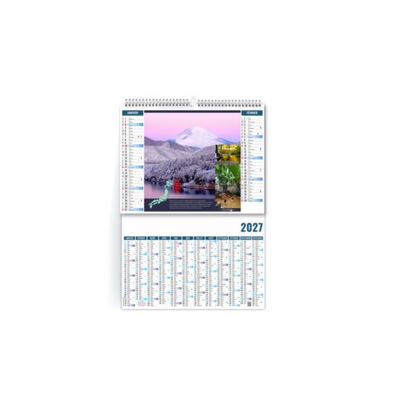 Calendrier personnalisable fabriqué en France Eau 2 en 1