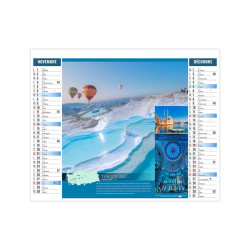 Calendrier personnalisable fabriqué en France Eau 2 en 1