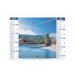Calendrier planning publicitaire fabriqué en France 2 en 1 Découvertes