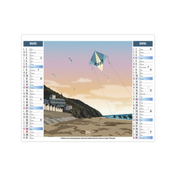 Calendrier planning publicitaire fabriqué en France 2 en 1 Découvertes