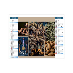 Calendrier personnalisé fabriqué en France 2 en 1 Bouquet