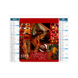 Calendrier personnalisé fabriqué en France 2 en 1 Bouquet