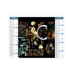 Calendrier personnalisé fabriqué en France 2 en 1 Bouquet
