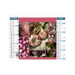 Calendrier personnalisé fabriqué en France 2 en 1 Bouquet