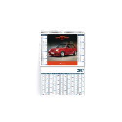 Calendriers personnalisables fabriqués en France 6 feuillets Design car 2 en 1