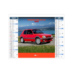Calendriers personnalisables fabriqués en France 6 feuillets Design car 2 en 1