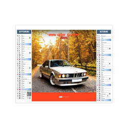Calendriers personnalisables fabriqués en France 6 feuillets Design car 2 en 1