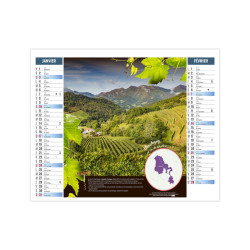 Calendrier personnalisable fabriqué en France Terroir 2 en 1
