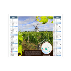 Calendrier personnalisable fabriqué en France Terroir 2 en 1