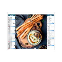 Calendrier personnalisable fabriqué en France 2 en 1 Fooding