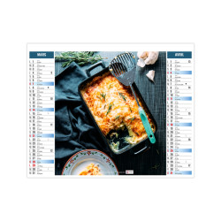Calendrier personnalisable fabriqué en France 2 en 1 Fooding