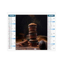Calendrier personnalisable fabriqué en France 2 en 1 Fooding