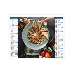 Calendrier personnalisable fabriqué en France 2 en 1 Fooding