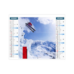Calendrier personnalisé fabriqué en France 2 en 1 Ultra 6 feuillets