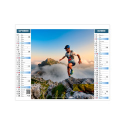 Calendrier personnalisé fabriqué en France 2 en 1 Ultra 6 feuillets