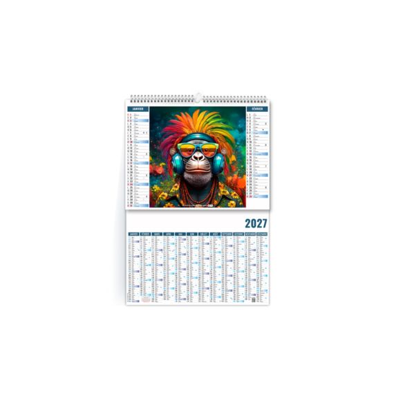 Calendrier planning personnalisable France 2 en 1 Urbain