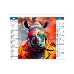 Calendrier planning personnalisable France 2 en 1 Urbain