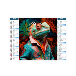 Calendrier planning personnalisable France 2 en 1 Urbain