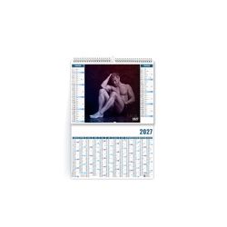 Calendrier publicitaire fabriqué en France 2 en 1 Fatal 6 feuillets