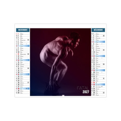 Calendrier publicitaire fabriqué en France 2 en 1 Fatal 6 feuillets