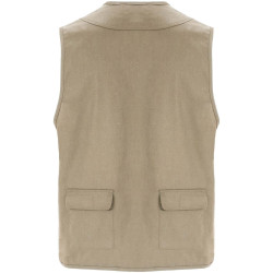 Gilet publicitaire de travail multi-poches à col en V Venera de 200 g/m2