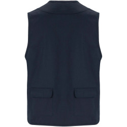 Gilet publicitaire de travail multi-poches à col en V Venera de 200 g/m2
