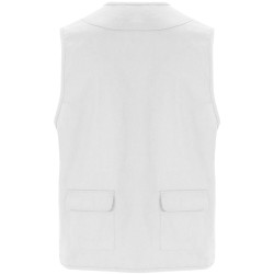 Gilet publicitaire de travail multi-poches à col en V Venera de 200 g/m2