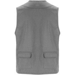 Gilet publicitaire de travail multi-poches à col en V Venera de 200 g/m2