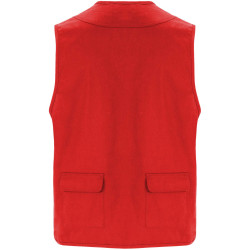 Gilet publicitaire de travail multi-poches à col en V Venera de 200 g/m2