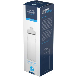Bouteille publicitaire fabriquée en Europe de sport H2O Active® Eco Base 650 ml avec couvercle à bascule
