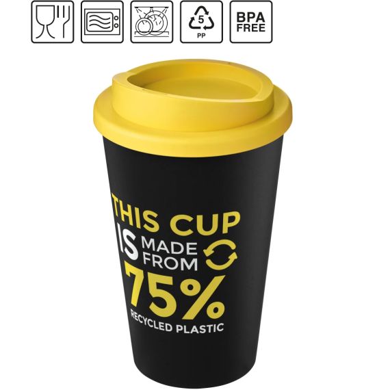 Gobelet recyclé publicitaire fabriqué en Europe de 350 ml Americano Eco PE recyclé