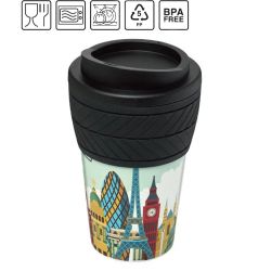 Gobelet publicitaire fabriqué en Europe isolant Brite-Americano® pneu 350 ml Plastique PP