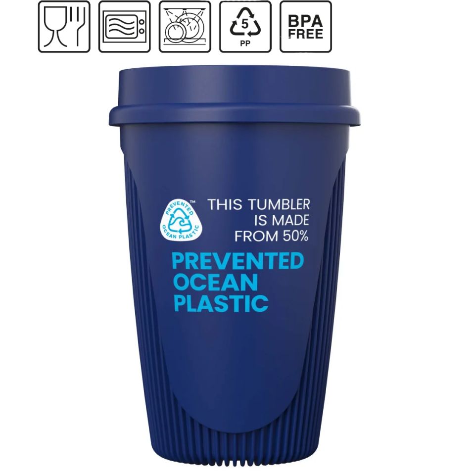 Gobelet publicitaire Alto POP de 350 ml avec couvercle 360° Plastique PP