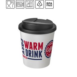 Gobelet isolant à espresso Brite-Americano® 250 ml avec couvercle anti-fuite publicitaire fabriqué en Europe RPET